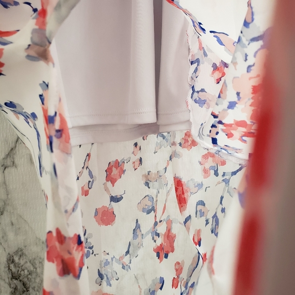 Want & Need Floral Lattice Popover Maxi Dress XS - Picture 8 of 14